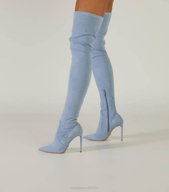 Stiletto-Stiefel| de Tony Bianco Frauen Avah lange Stiefel Denim-Stretch 4624564